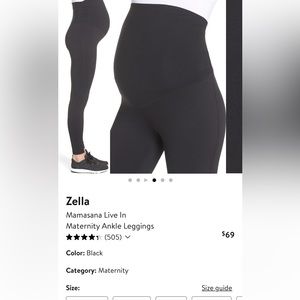Nwt Zella maternity live in leggings